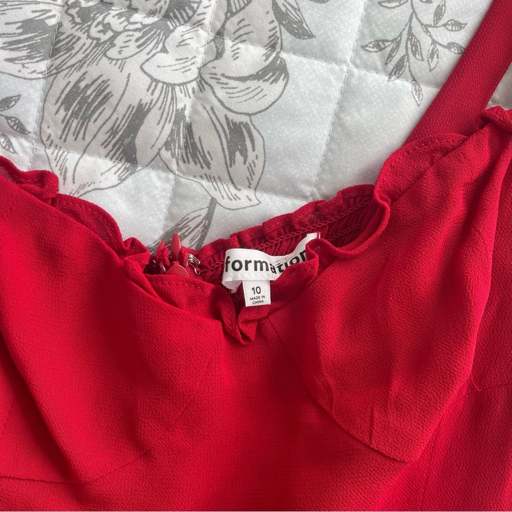 Reformation Christine Mini Dress Red - Picture 6 of 11